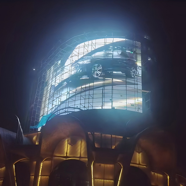 Chinese manufacturing shines in Africa! Congo's high-end hotel's curved P3 LED screen is launched