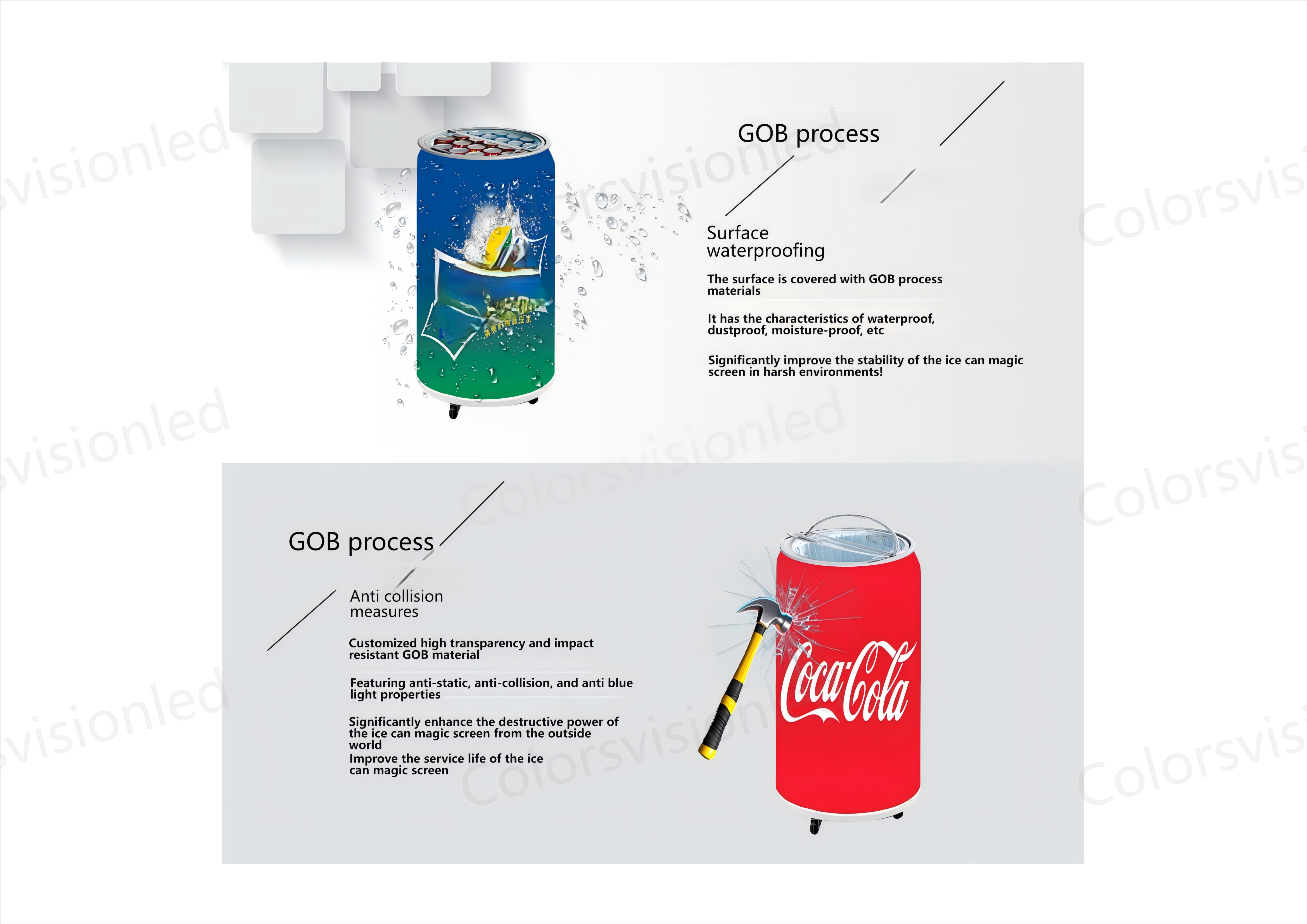Mobile Beverage Can LED Display with Built-in Fridge