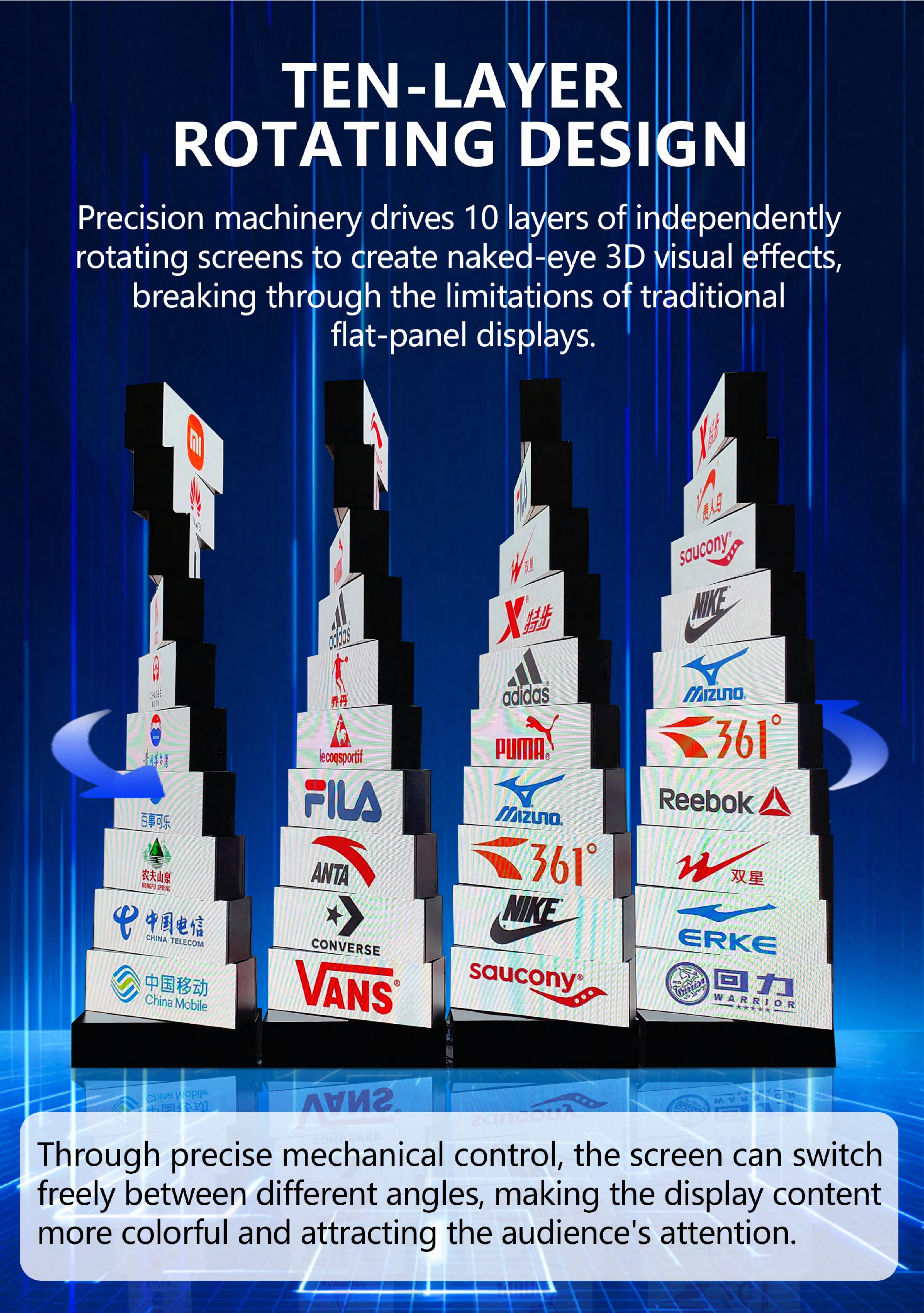 360° DNA Rotating Mechanical LED Display