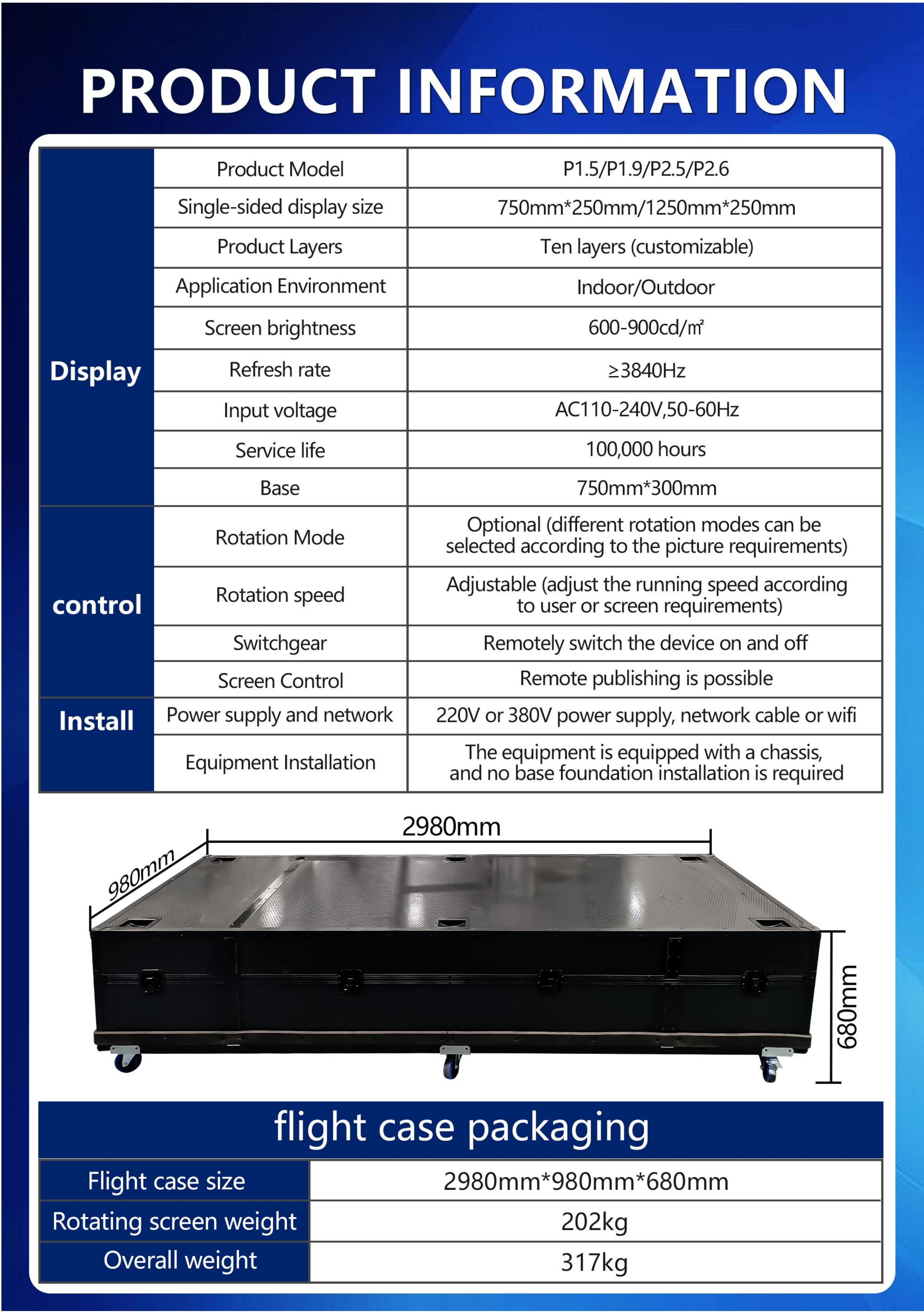 360° DNA Rotating Mechanical LED Display