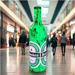 LED Beer Wine Bottle Display Screen - Customizable Indoor/Outdoor Advertising