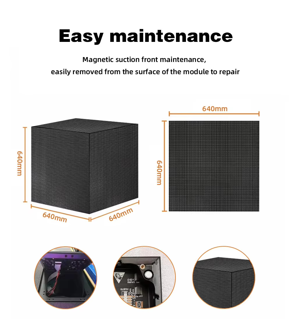 360° Viewing 6-Sided LED Rubik's Cube Display for Indoor/Outdoor 360° Viewing 6-Sided LED Rubik's Cube Display for Indoor/Outdoor