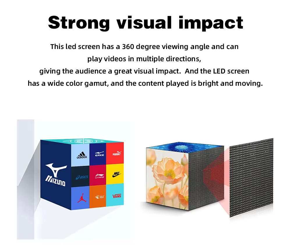 360° Viewing 6-Sided LED Rubik's Cube Display for Indoor/Outdoor 360° Viewing 6-Sided LED Rubik's Cube Display for Indoor/Outdoor