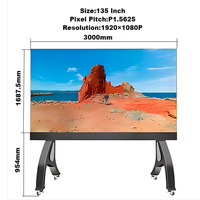 135"  2K Resolution P1.5625 Pitch  COB All-in-One LED Display for Meeting Conference