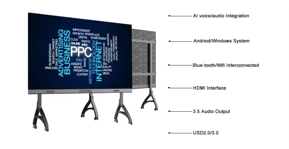 108"  2K Resolution P1.25 Pitch  COB All-in-One LED Display for Meeting Conference