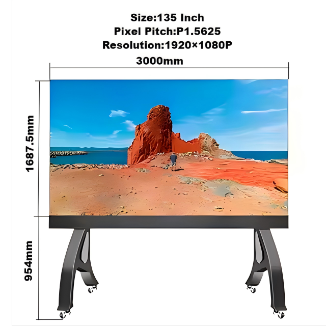 135"  2K Resolution P1.5625 Pitch  COB All-in-One LED Display for Meeting Conference