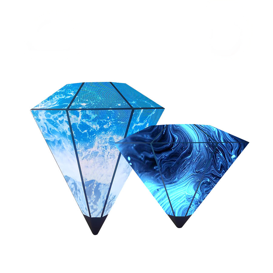 Custom Large Diamond-Shaped LED Display