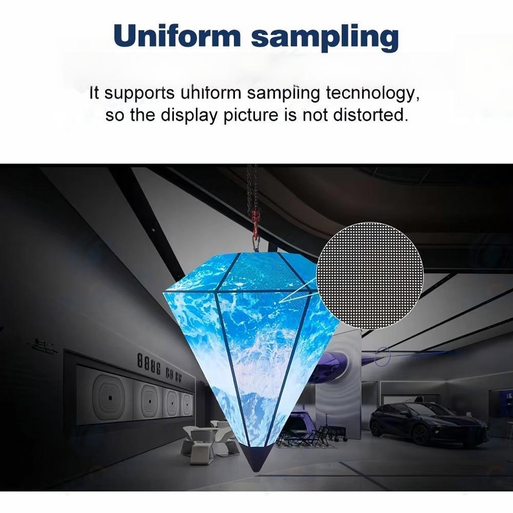 Custom Large Diamond-Shaped LED Display