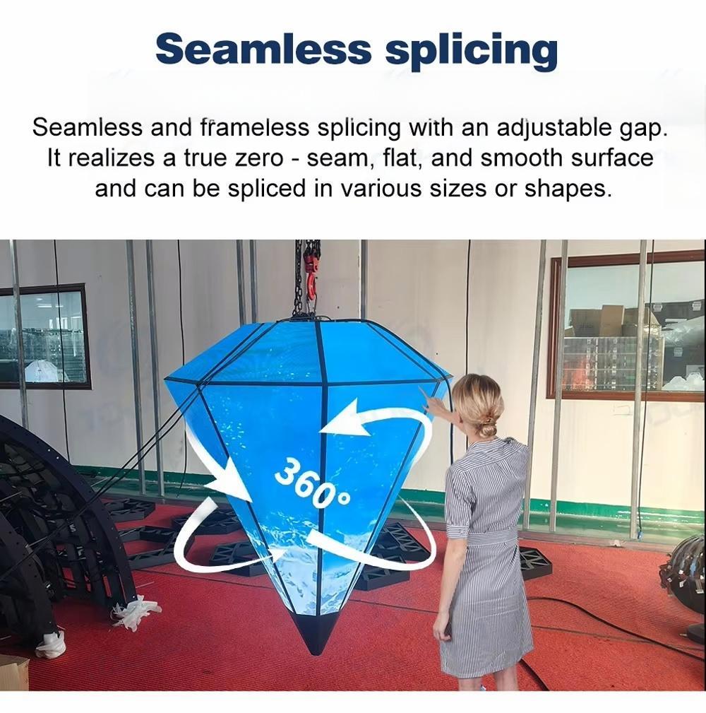Custom Large Diamond-Shaped LED Display