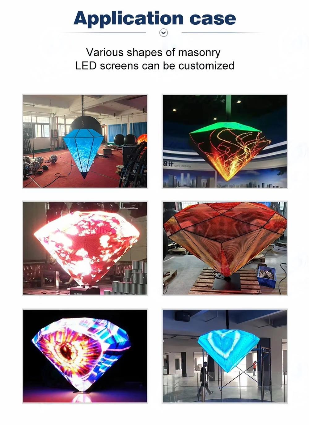 Custom Large Diamond-Shaped LED Display