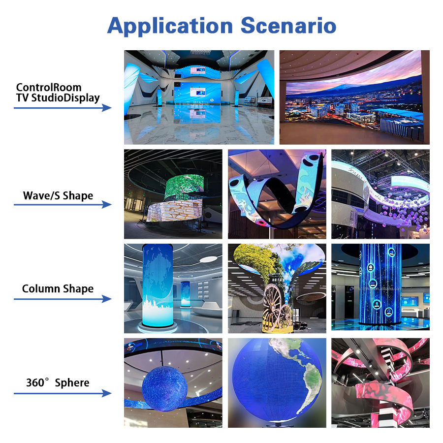 360° Curved Cylindrical LED Display