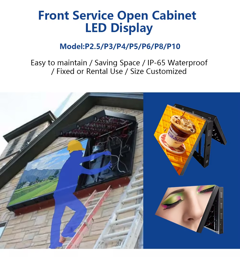 Outdoor Double-Sided Front Flip-Cover LED Display