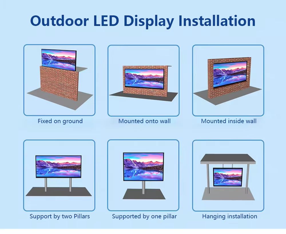 Outdoor 960x960mm Die-Cast Aluminum LED Display