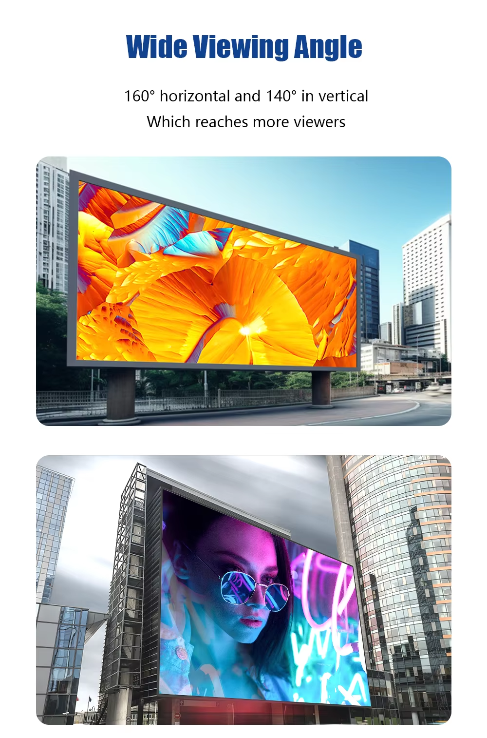 Outdoor 960x960mm Die-Cast Aluminum LED Display