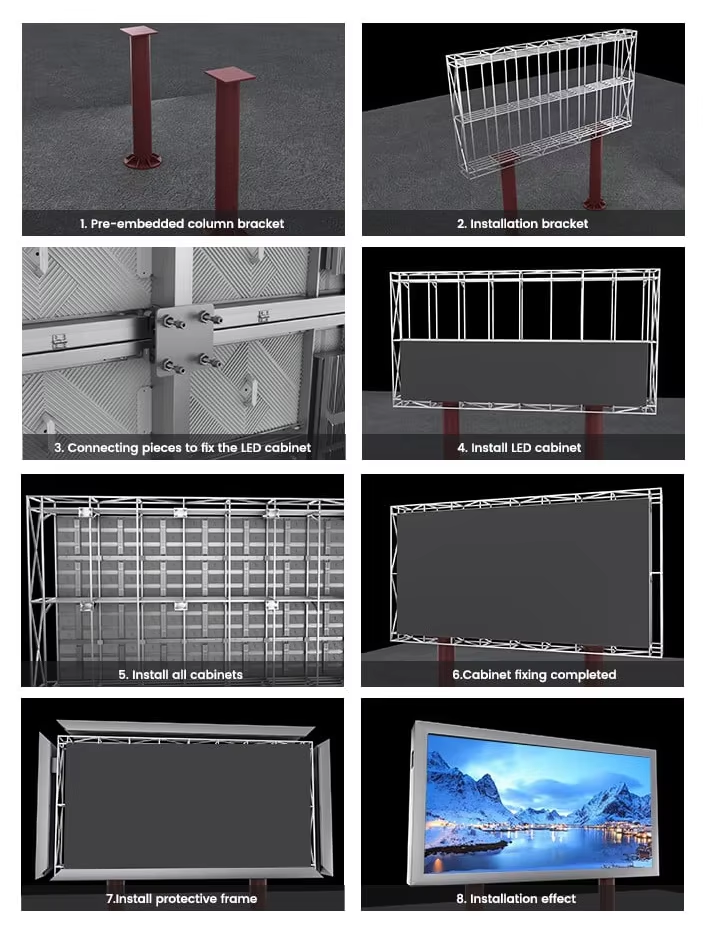 Outdoor Waterproof Pillar LED Display 