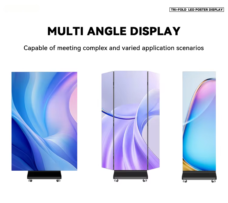 Tri-fold Double-Sided LED Poster Screen