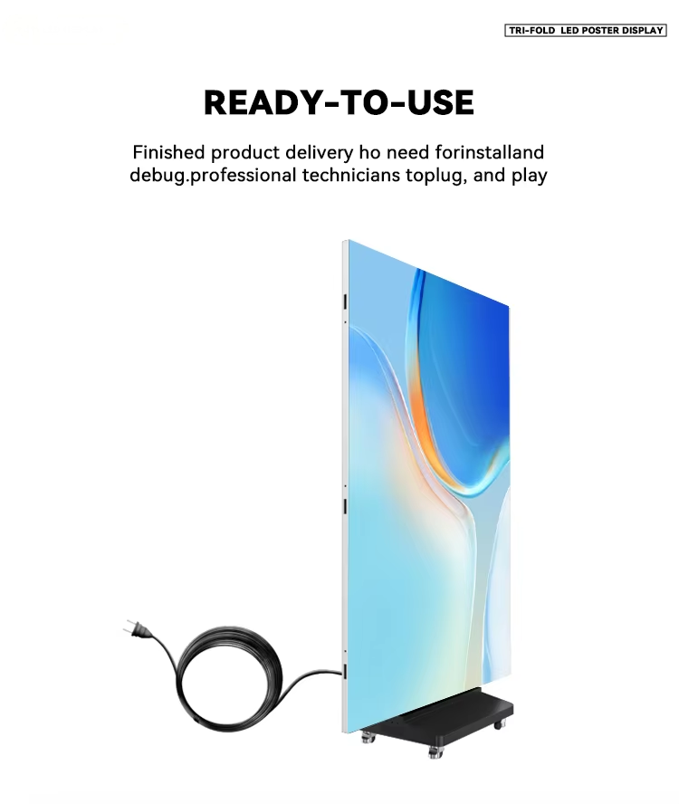 Tri-fold Double-Sided LED Poster Screen