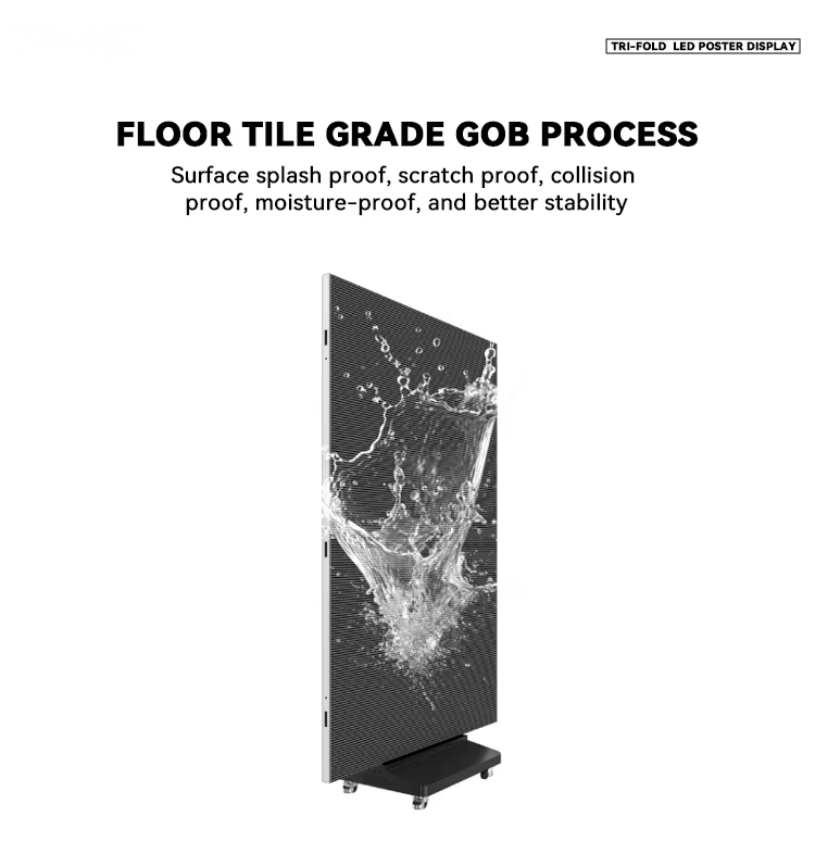 Tri-fold Double-Sided LED Poster Screen