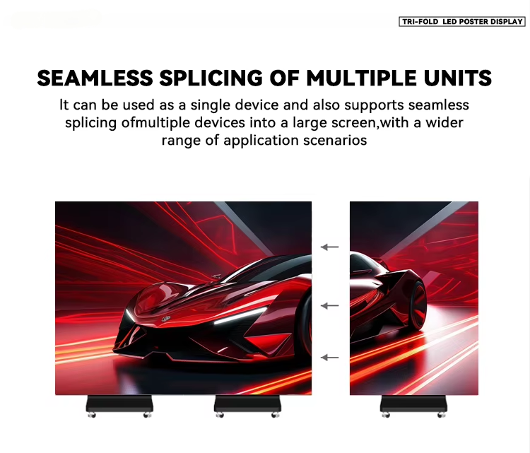 Tri-fold Double-Sided LED Poster Screen