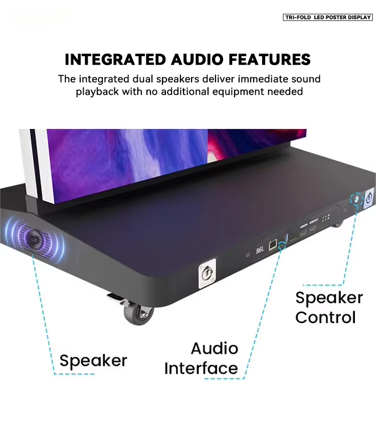 Tri-fold Double-Sided LED Poster Screen