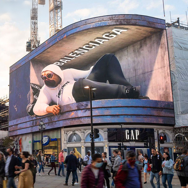 Outdoor Curved Naked Eye 3D LED Display