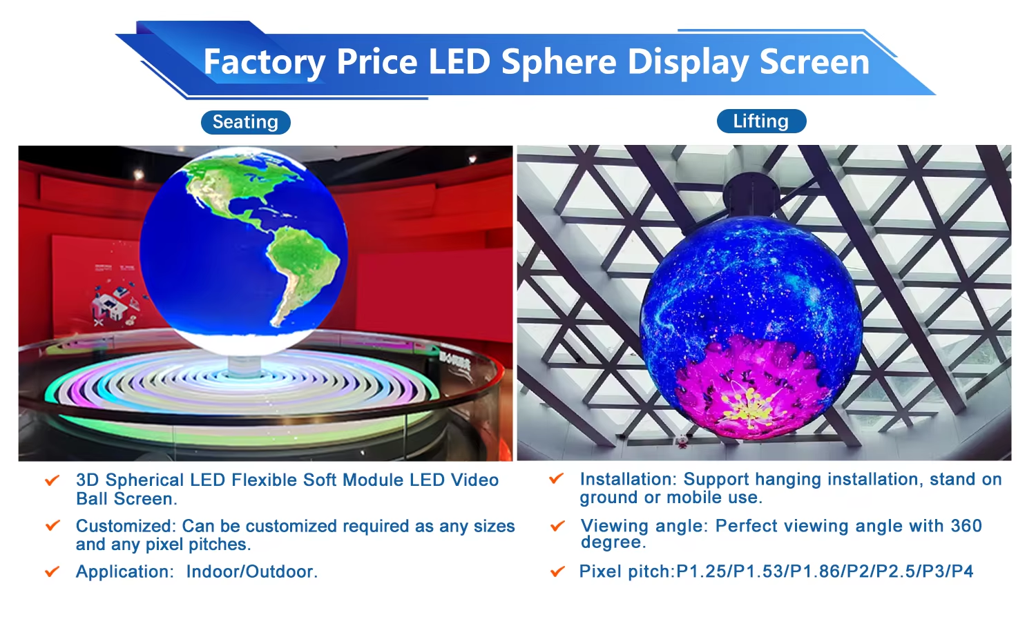 Transparent Sphere LED Display
