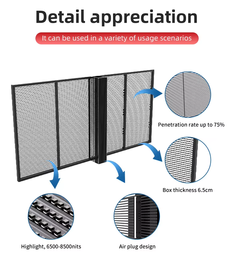 Transparent Flexible Cylindrical LED Display